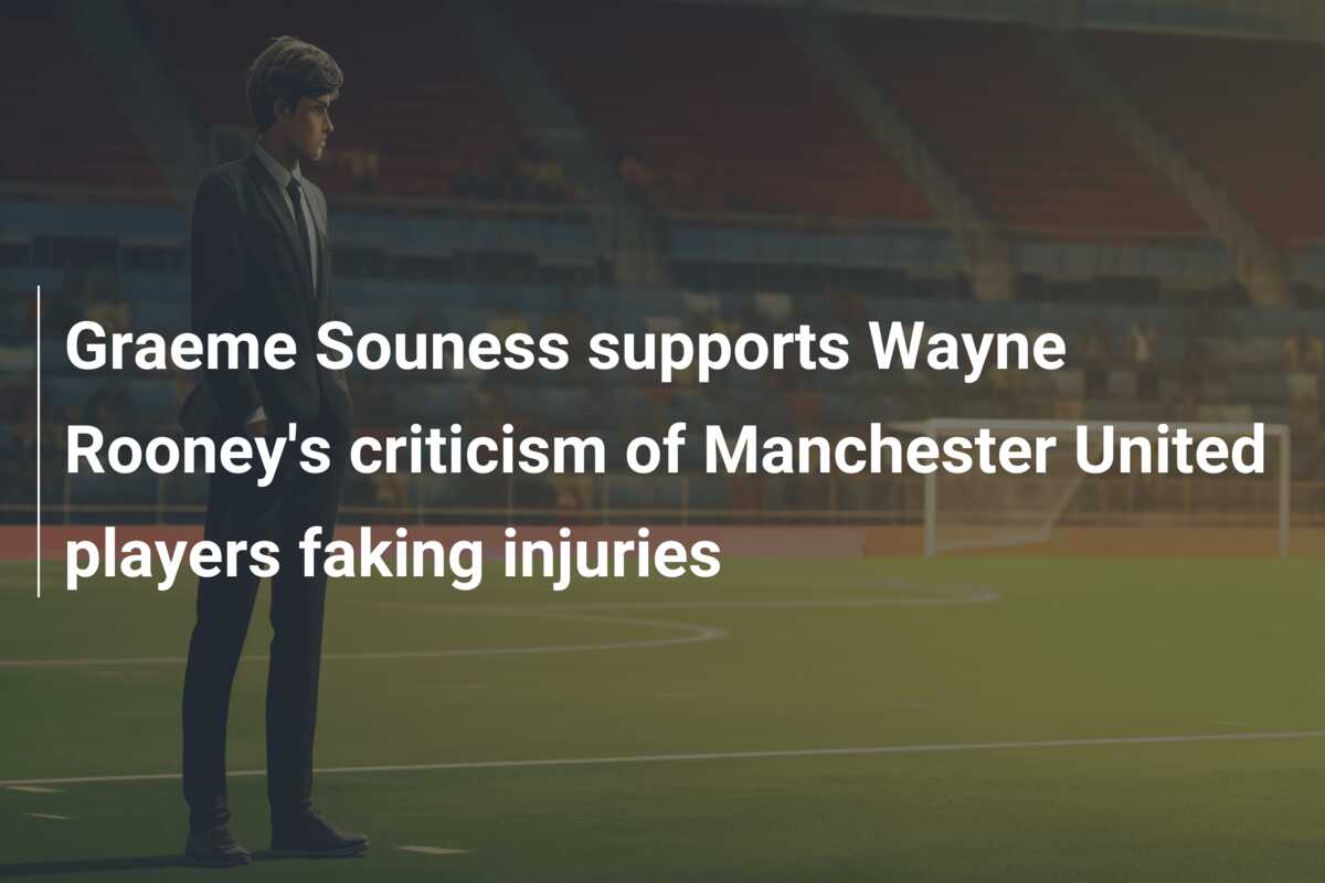 Graeme Souness Supports Wayne Rooney's Criticism Of Manchester United ...