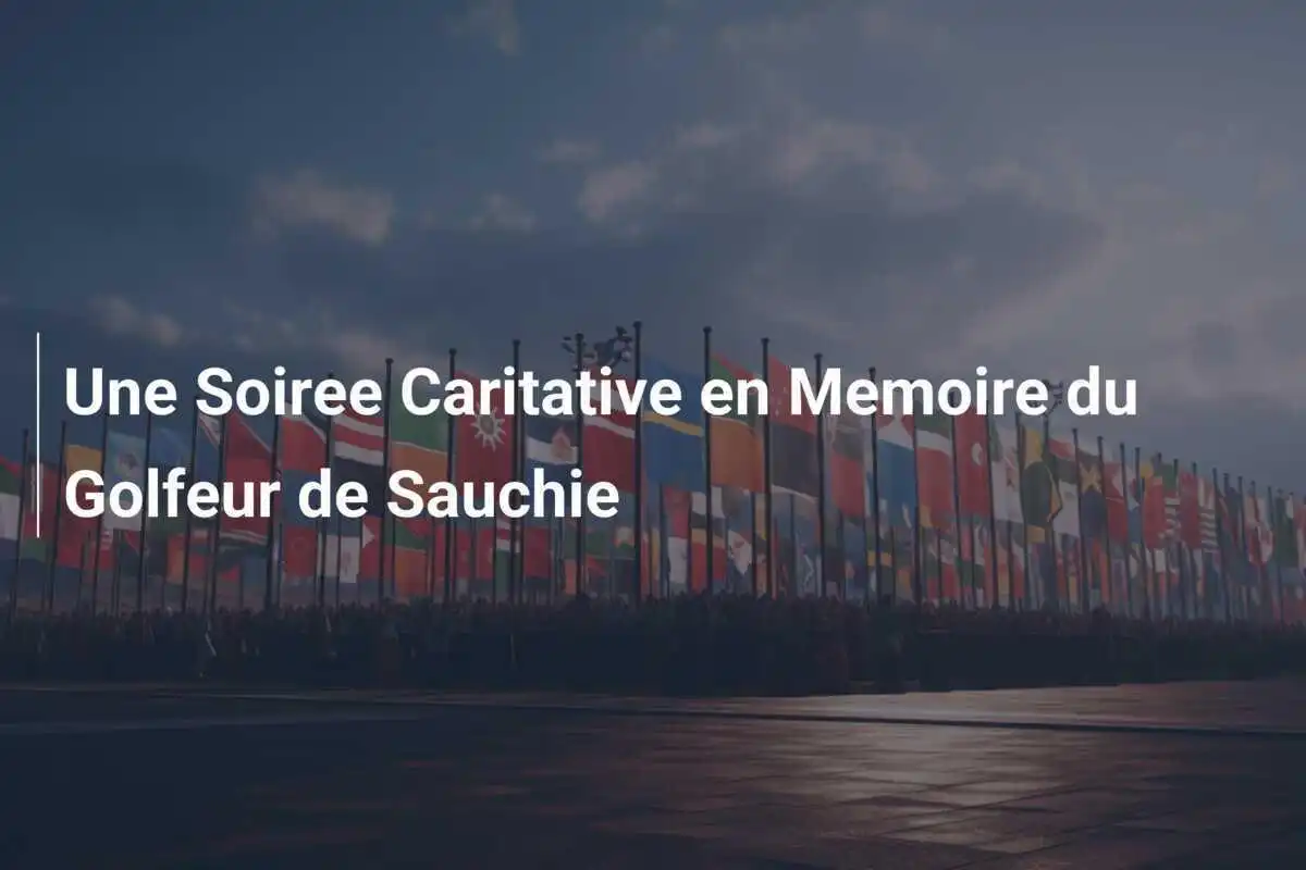 Une Soiree Caritative en Memoire du Golfeur de Sauchie