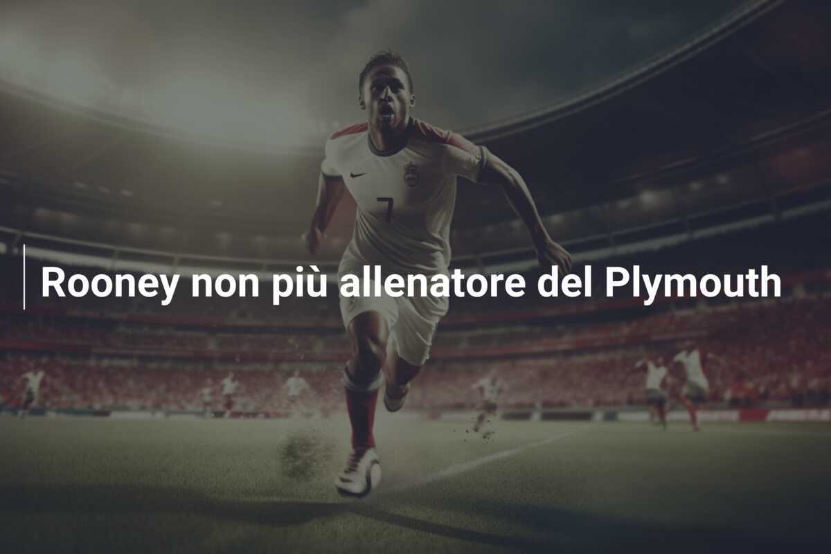 Rooney non più allenatore del Plymouth