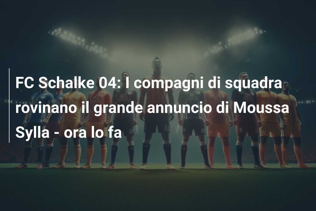 FC Schalke 04: I compagni di squadra rovinano il grande annuncio di Moussa Sylla - ora lo fa