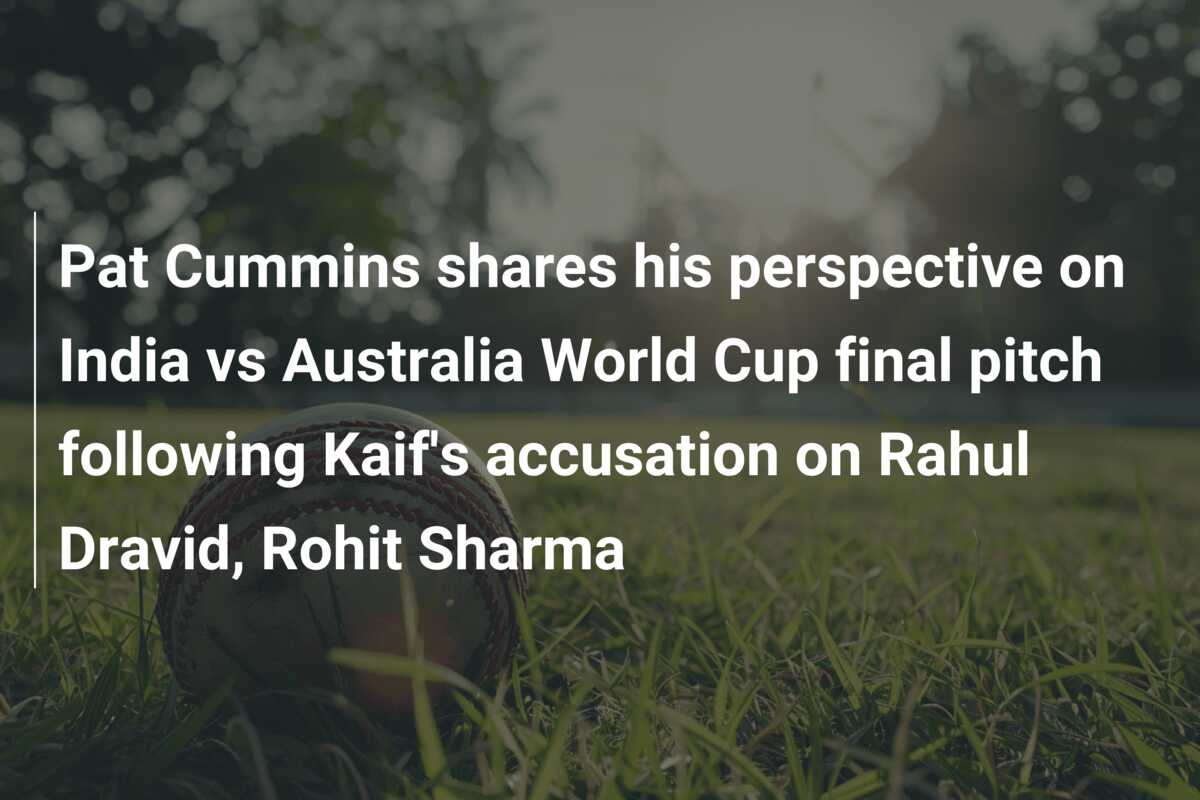 Pat Cummins shares his perspective on India vs Australia World Cup ...