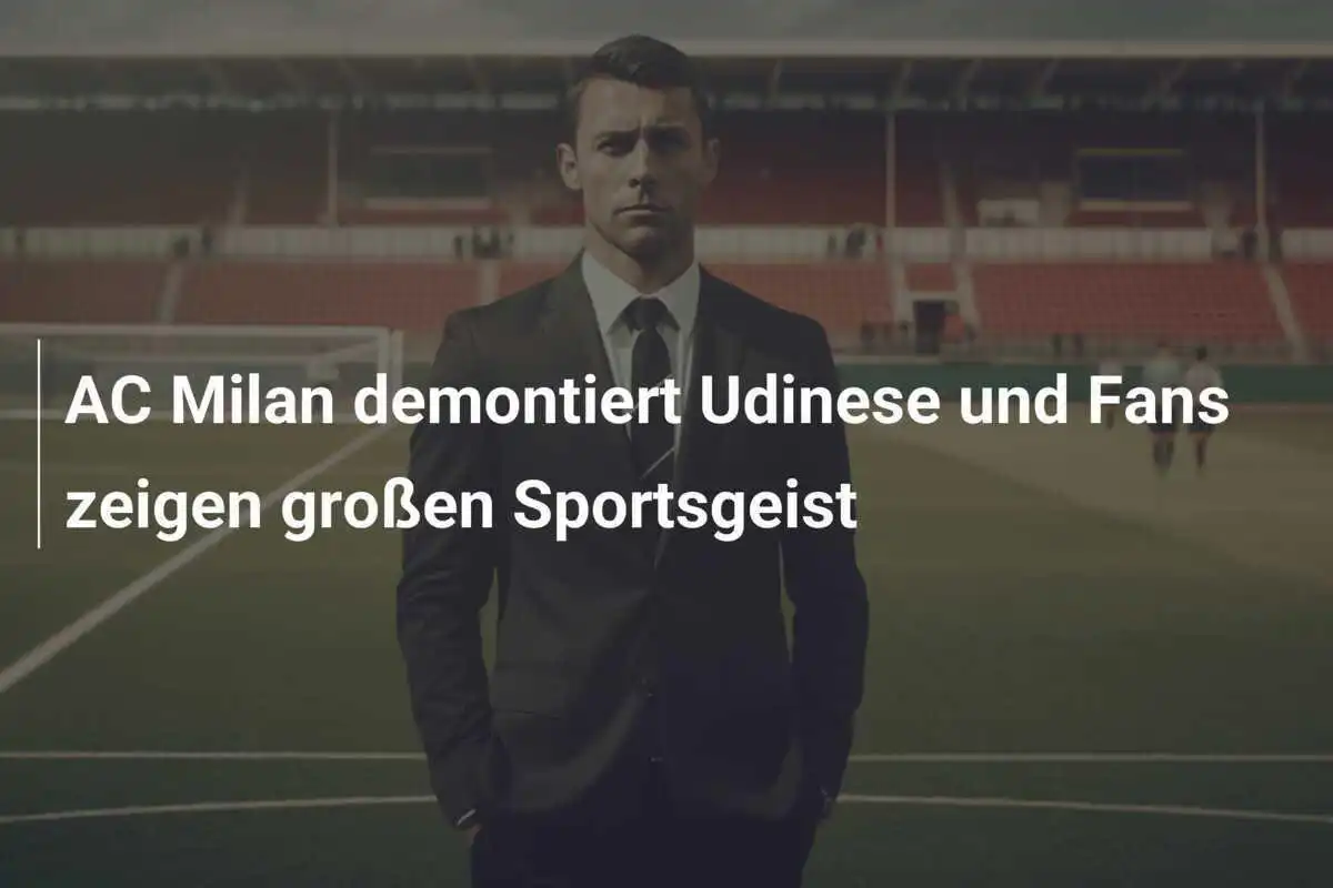 AC Milan demontiert Udinese und Fans zeigen großen Sportsgeist