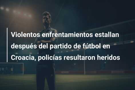 Violentos enfrentamientos estallan después del partido de fútbol en Croacia, policías resultaron heridos