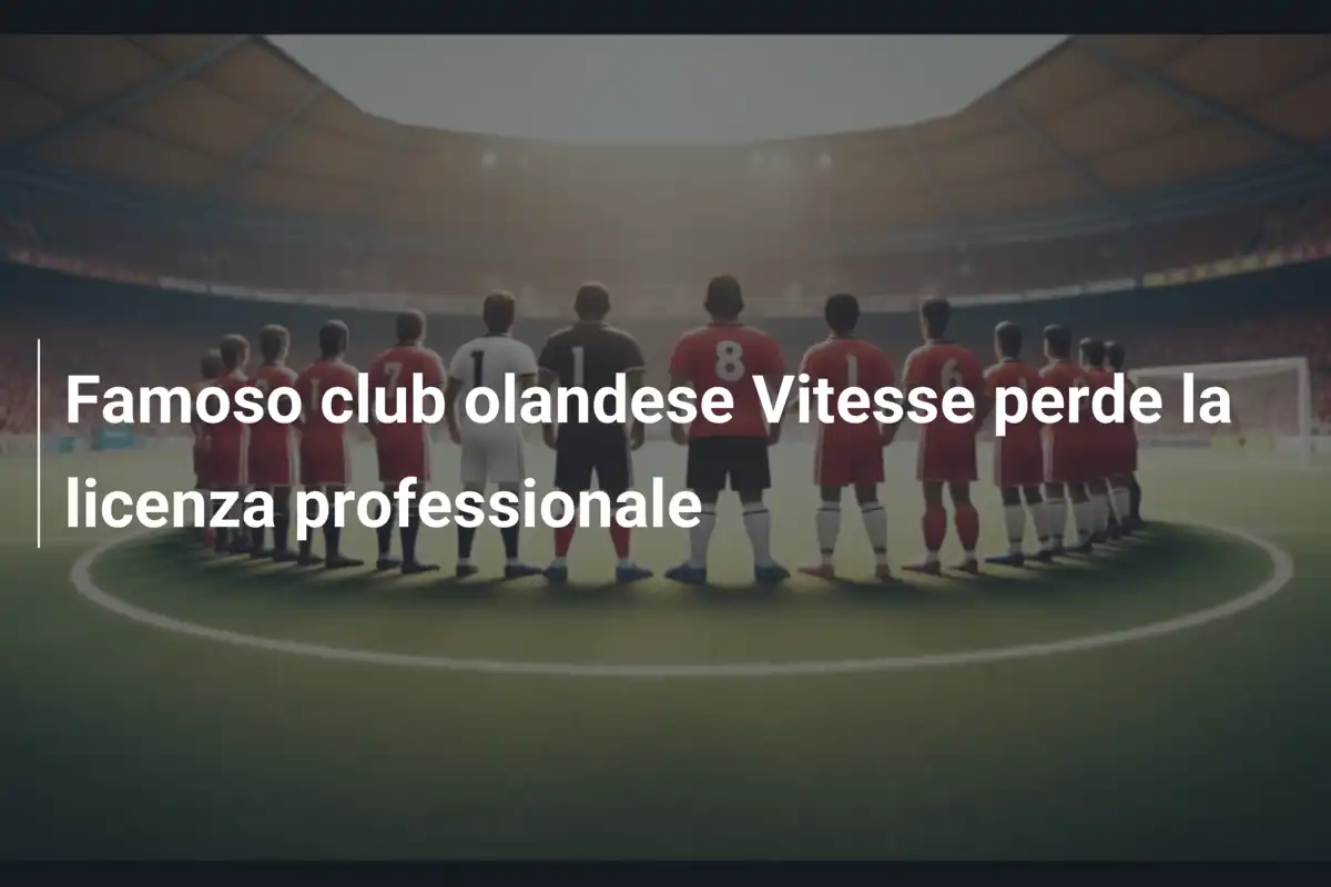 Famoso club olandese Vitesse perde la licenza professionale
