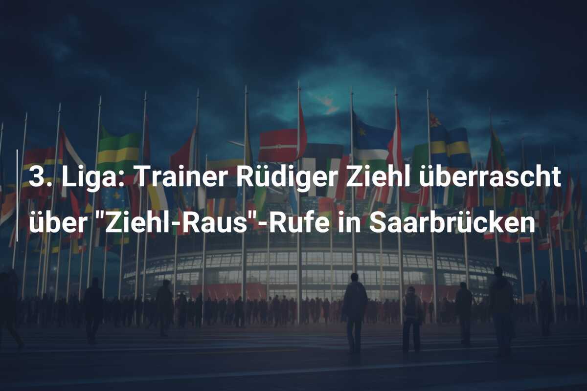 3. Liga: Trainer Rüdiger Ziehl überrascht über "Ziehl-Raus"-Rufe in Saarbrücken