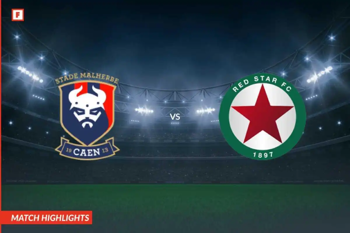 Stade Malherbe Caen - Red Star Saint-Ouen gol e momenti salienti