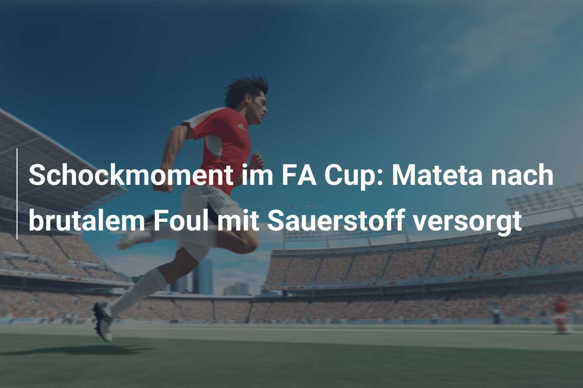 Schockmoment im FA Cup: Mateta nach brutalem Foul mit Sauerstoff versorgt