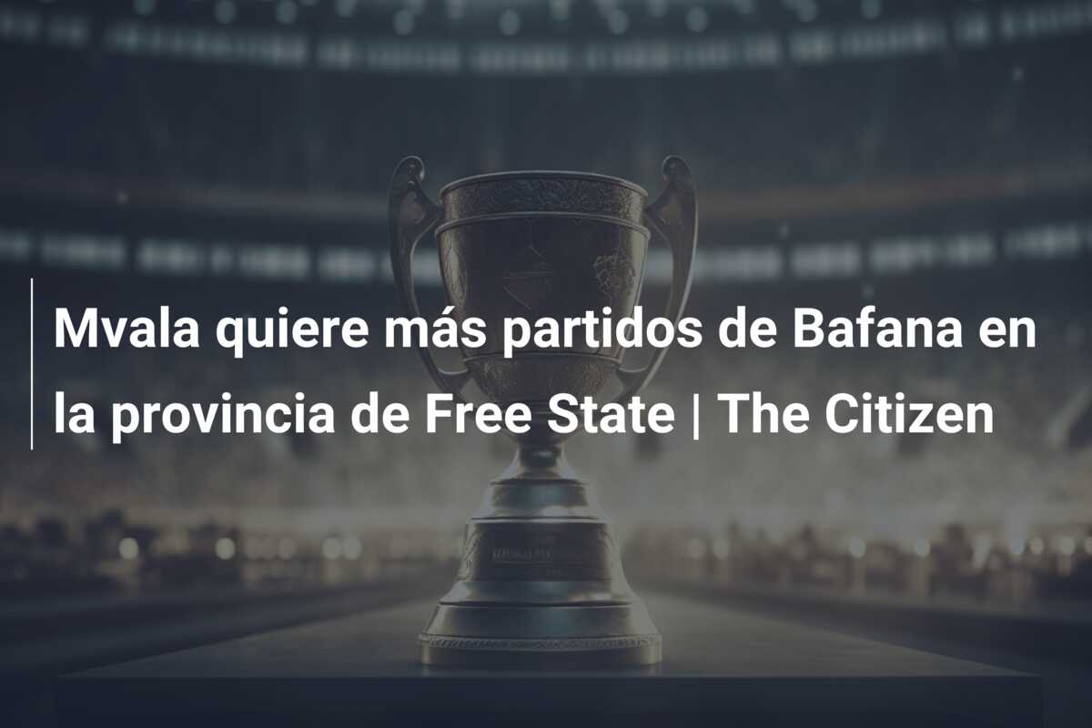 Mvala quiere más partidos de Bafana en la provincia de Free State | The Citizen