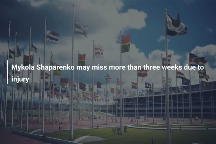 Mykola Shaparenko may miss more than three weeks due to injury