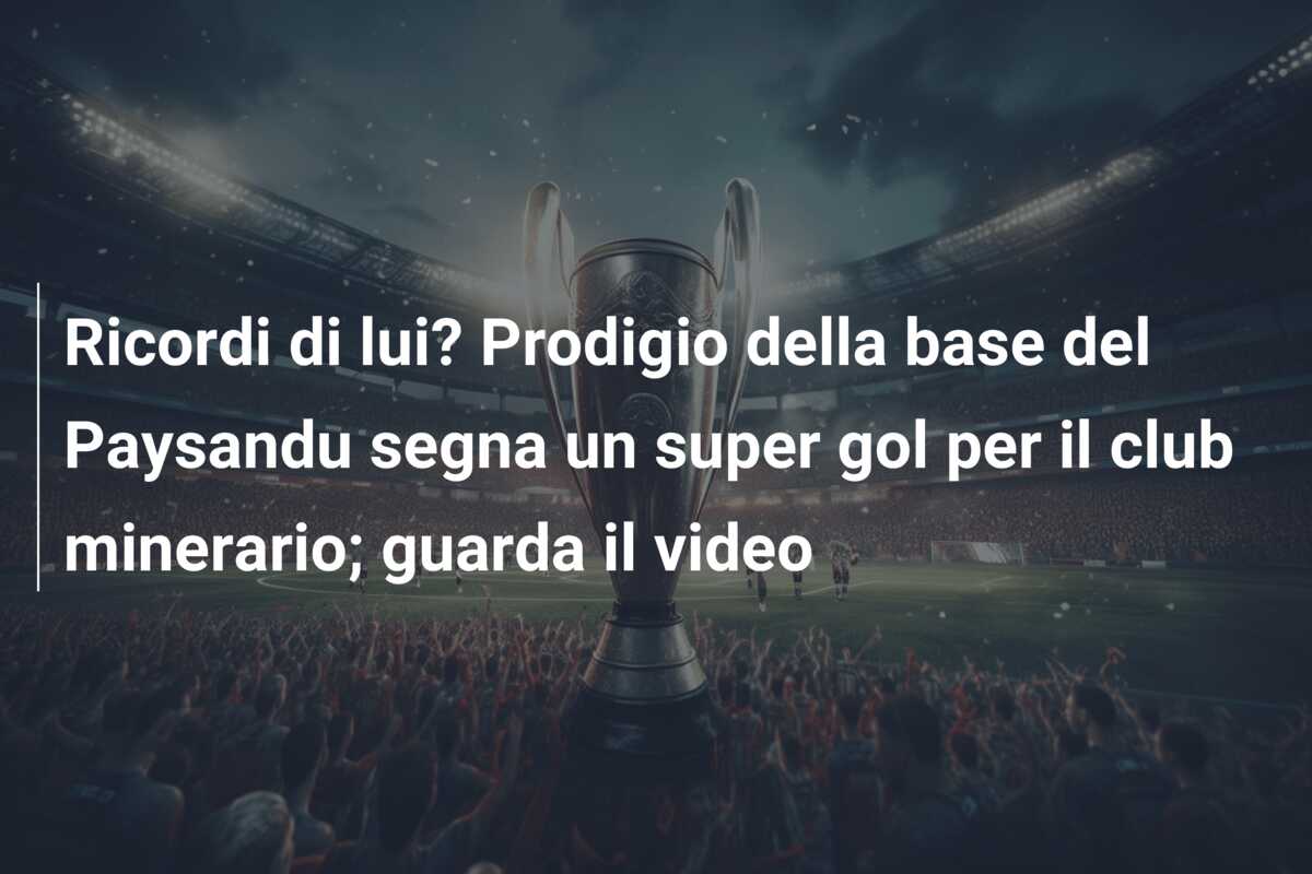 Ricordi di lui? Prodigio della base del Paysandu segna un super gol per il club minerario; guarda il video
