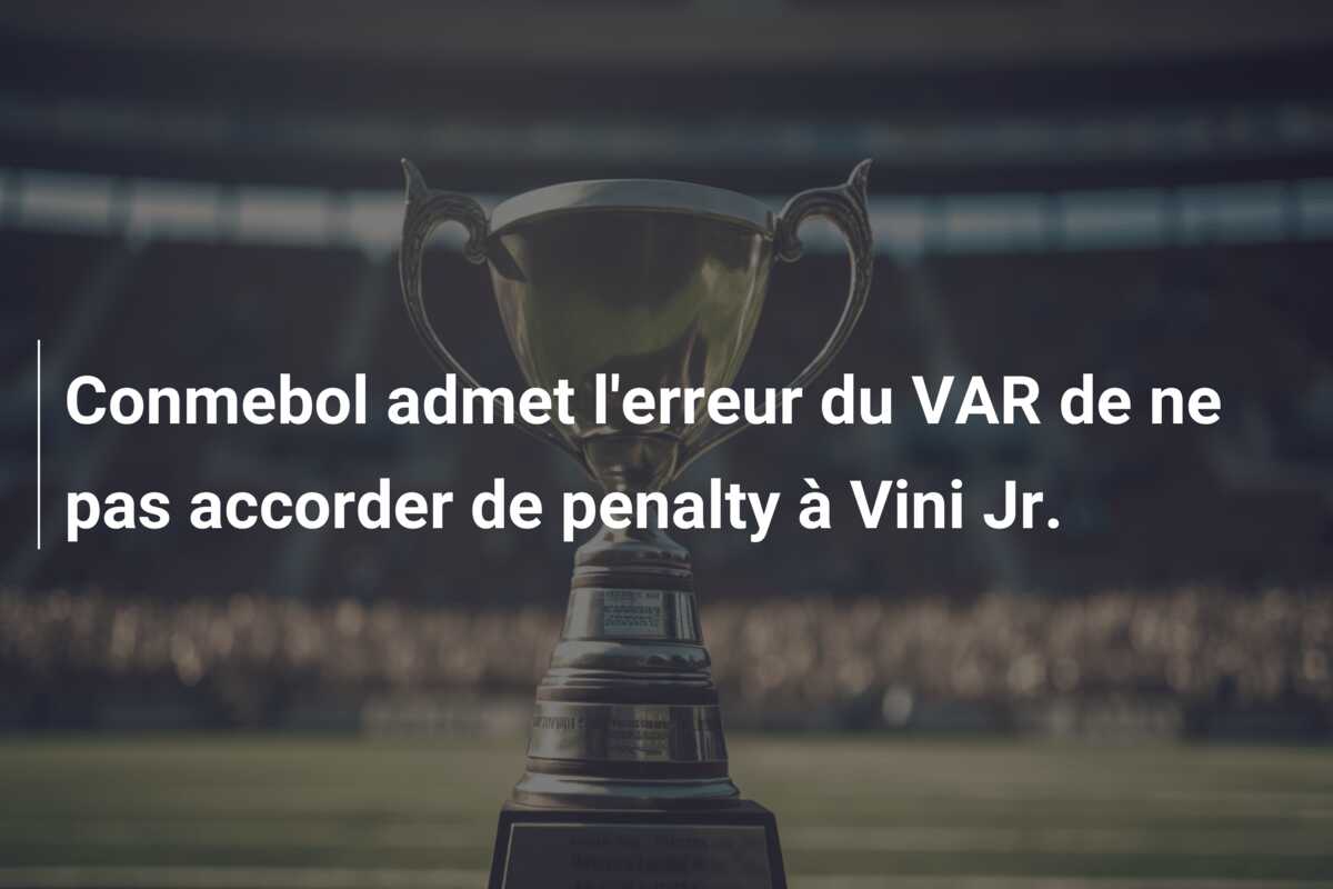 Conmebol admet l’erreur du VAR de ne pas accorder de penalty à Vini Jr.