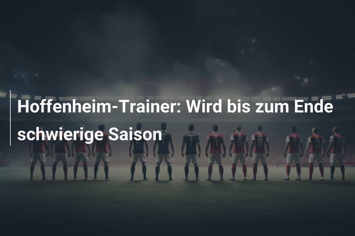 Hoffenheim-Trainer: Wird bis zum Ende schwierige Saison