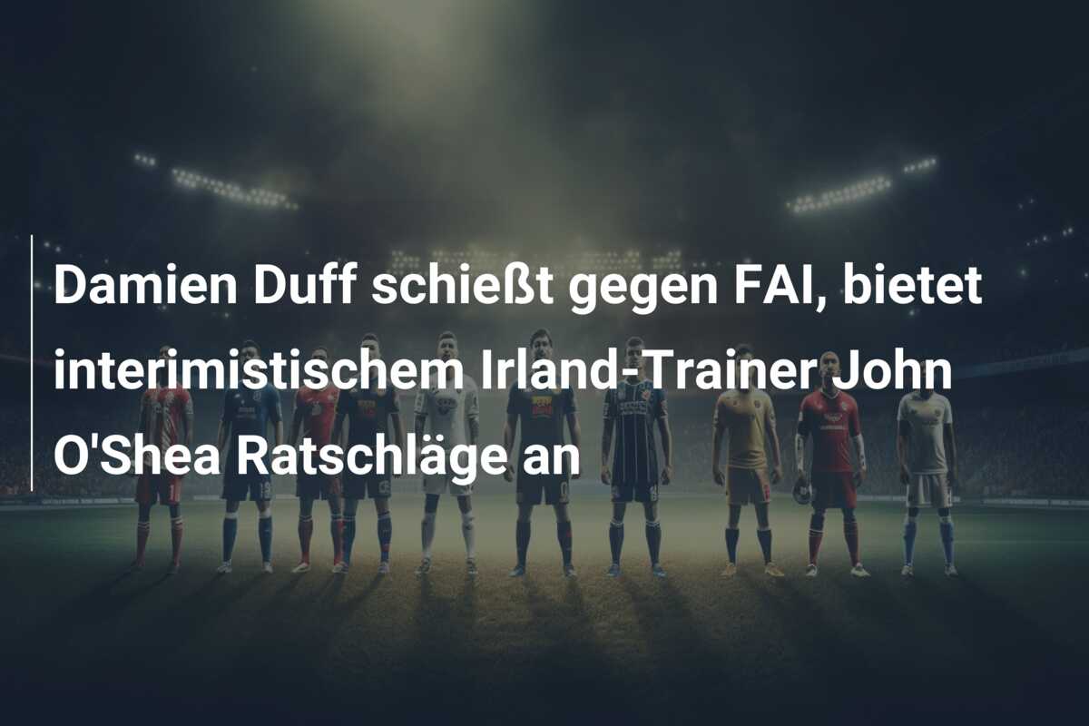Damien Duff schießt gegen FAI, bietet interimistischem Irland-Trainer John O’Shea Ratschläge an