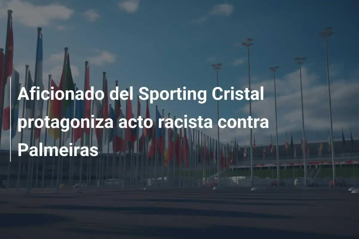 Aficionado del Sporting Cristal protagoniza acto racista contra Palmeiras