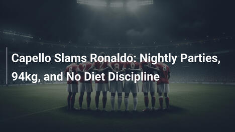 Capello attackiert Ronaldo: Nachtpartys, 94 kg und fehlende Diät-Disziplin