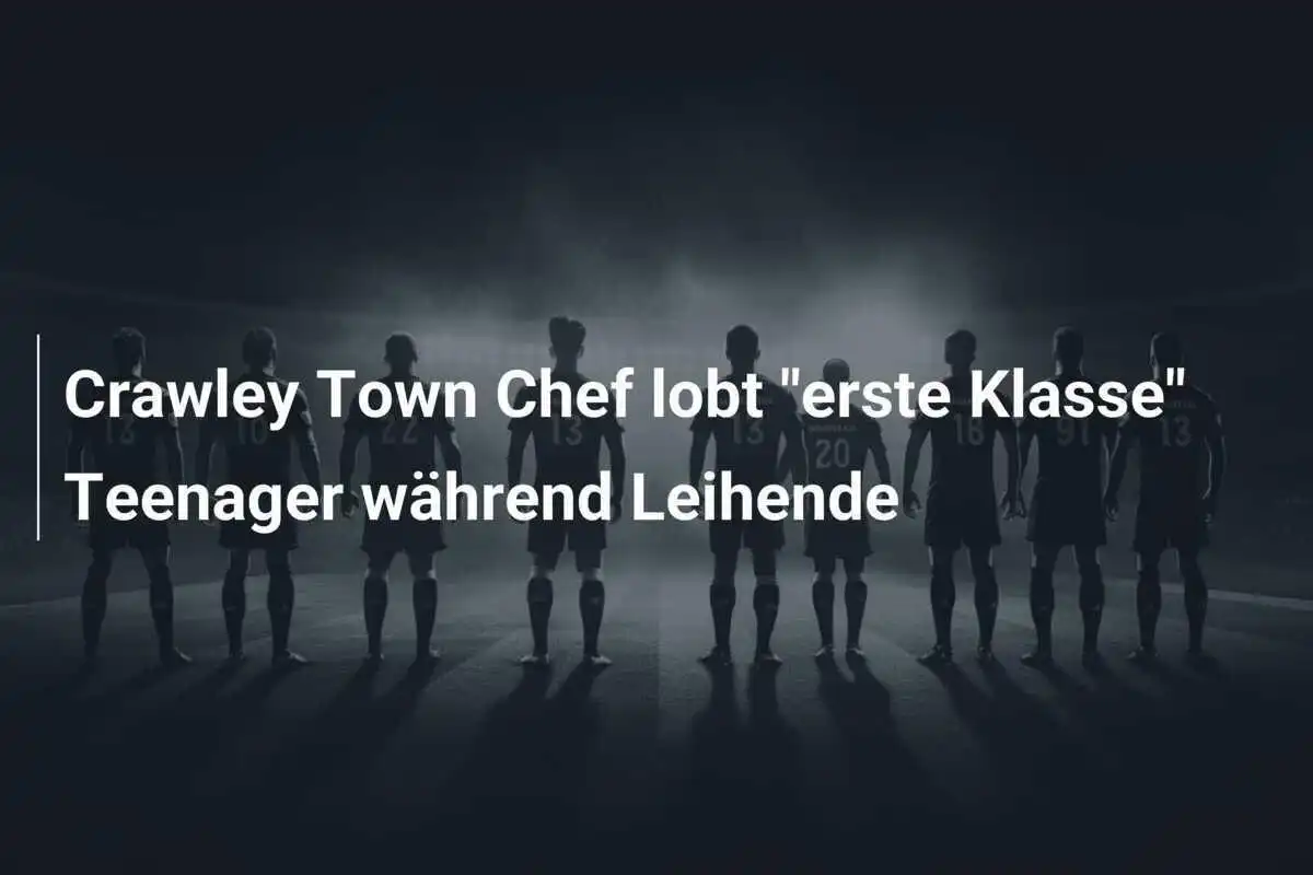 Crawley Town Chef lobt "erste Klasse" Teenager während Leihende
