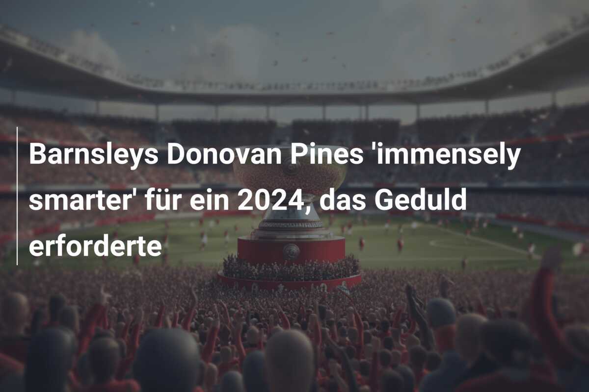 Barnsleys Donovan Pines 'immensely smarter' für ein 2024, das Geduld erforderte