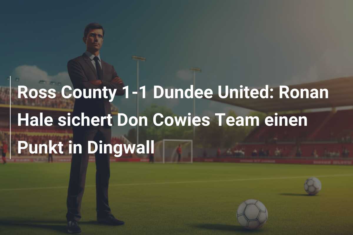 Ross County 1-1 Dundee United: Ronan Hale sichert Don Cowies Team einen Punkt in Dingwall