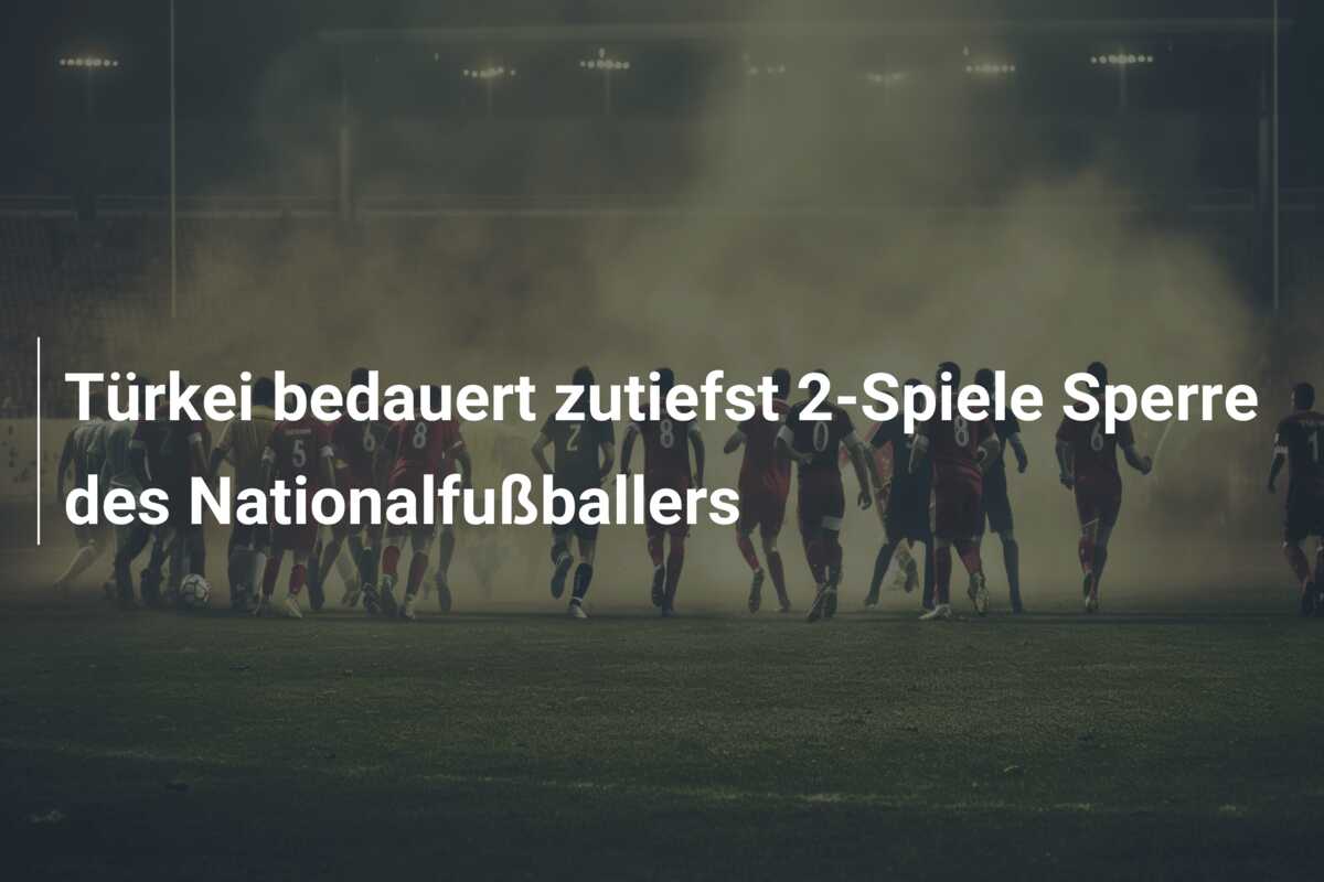Türkei bedauert zutiefst 2-Spiele Sperre des Nationalfußballers