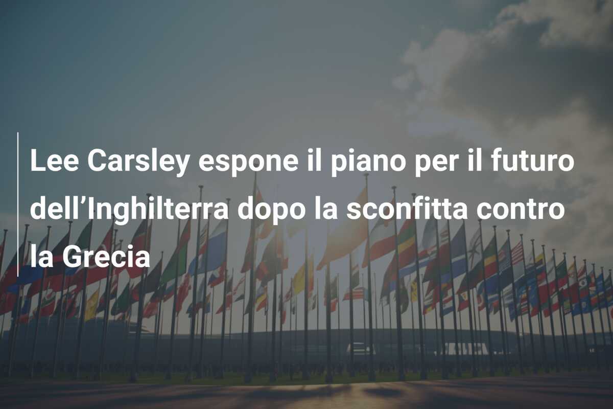 Lee Carsley espone il piano per il futuro dell’Inghilterra dopo la sconfitta contro la Grecia