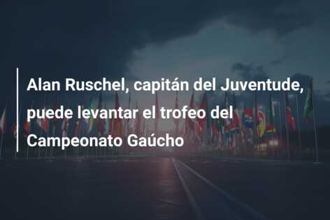 Alan Ruschel, capitán del Juventude, puede levantar el trofeo del Campeonato Gaúcho