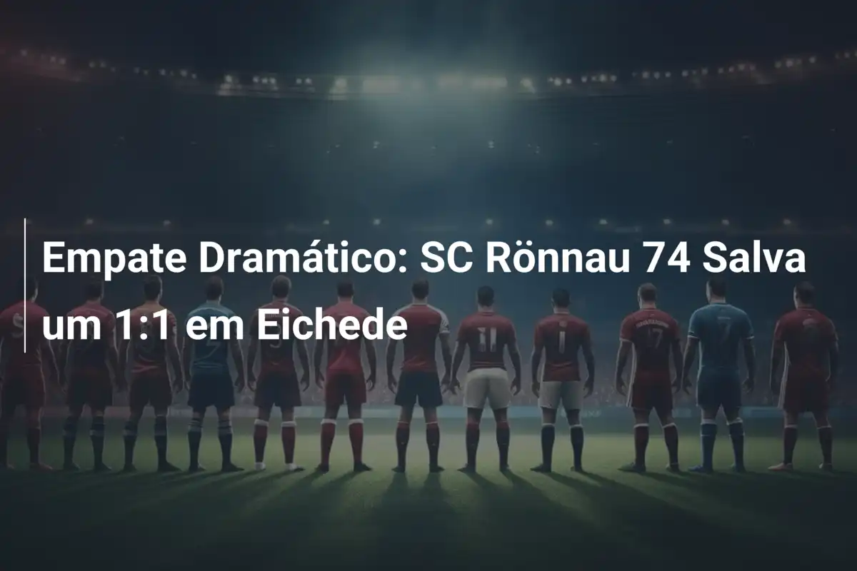 Empate Dramático: SC Rönnau 74 Salva um 1:1 em Eichede