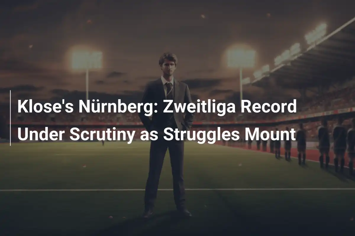 Il Nürnberg di Klose: Record Negativo in 2. Bundesliga, ma la Speranza Non Muore