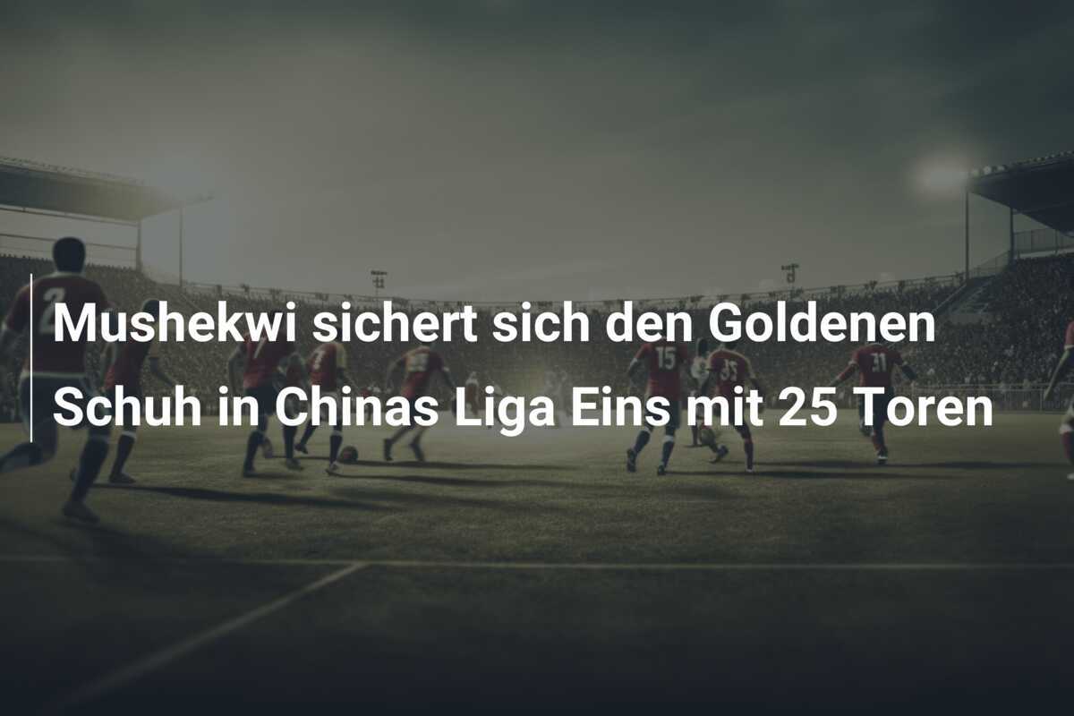Mushekwi sichert sich den Goldenen Schuh in Chinas Liga Eins mit 25 Toren