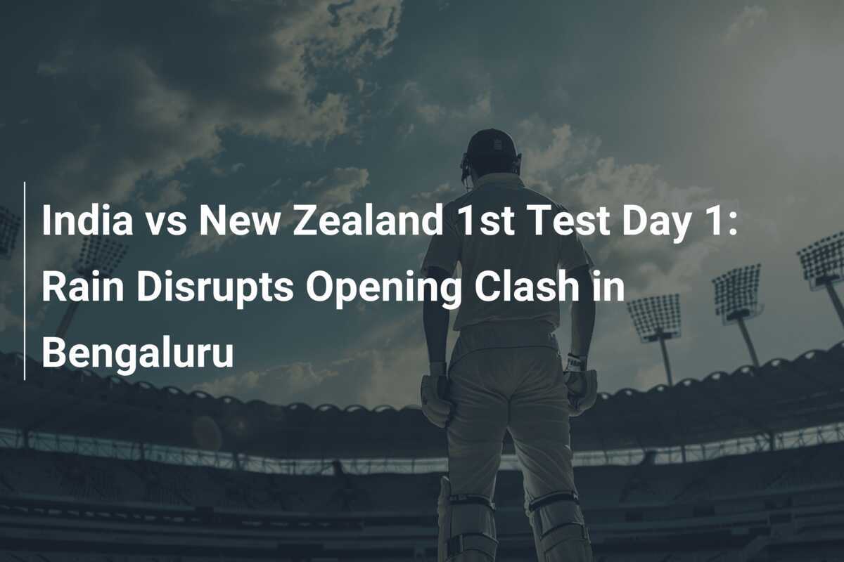 India vs New Zealand 1st Test Day 1 Rain Disrupts Opening Clash in