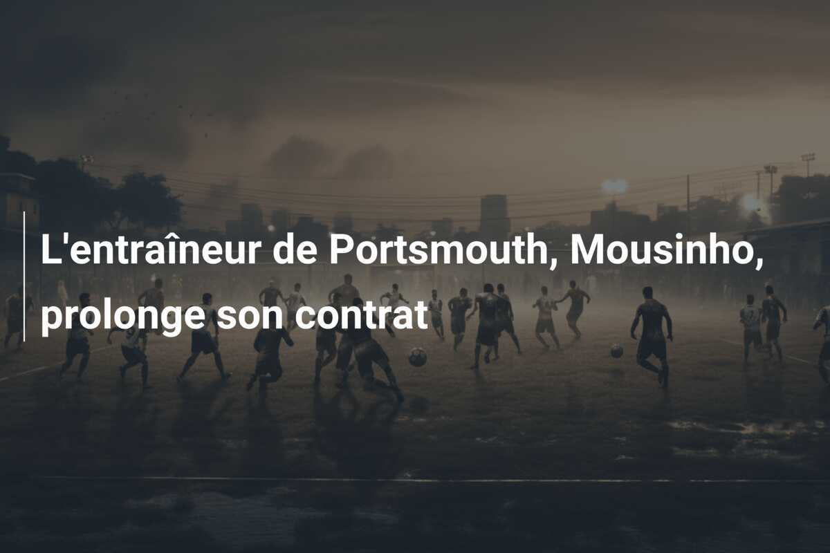 L'entraîneur de Portsmouth, Mousinho, prolonge son contrat