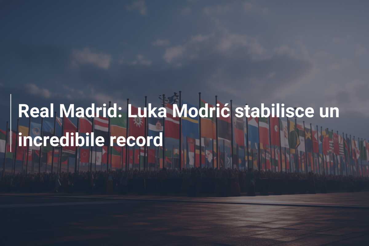 Real Madrid: Luka Modrić stabilisce un incredibile record