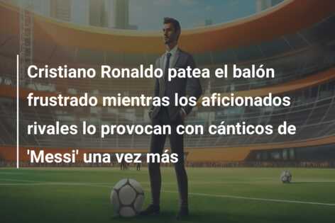 Cristiano Ronaldo patea el balón frustrado mientras los aficionados rivales lo provocan con cánticos de ‘Messi’ una vez más