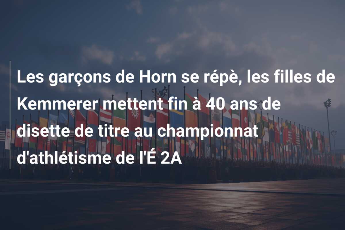 Les garçons de Horn se répè, les filles de Kemmerer mettent fin à 40 ans de disette de titre au championnat d’athlétisme de l’É 2A