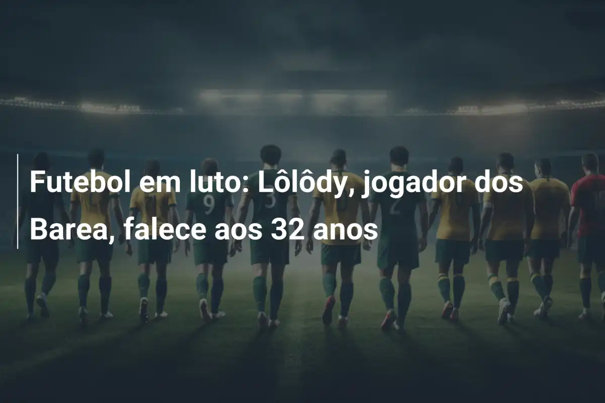 Futebol em luto: Lôlôdy, jogador dos Barea, falece aos 32 anos