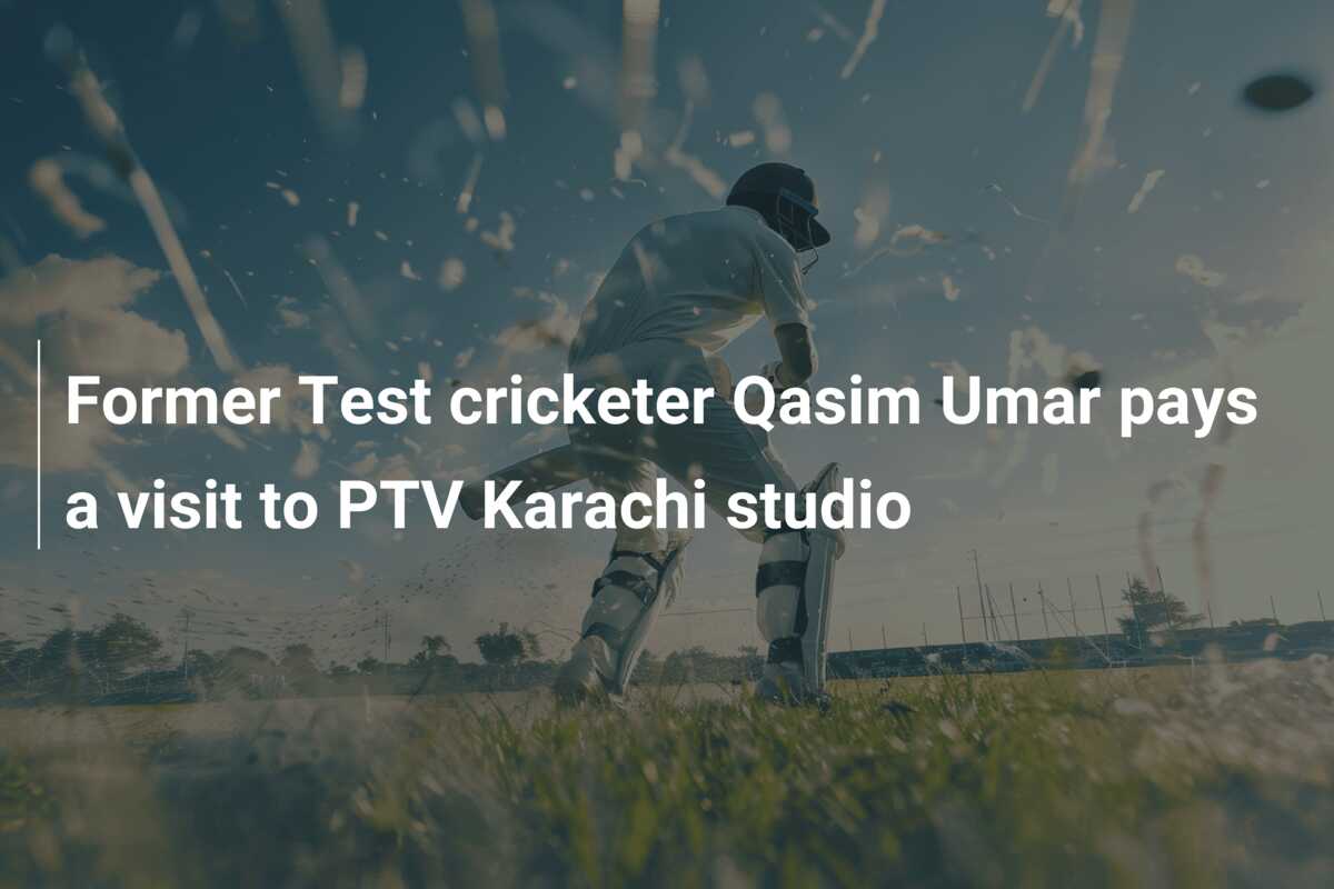 Former Test cricketer Qasim Umar pays a visit to PTV Karachi studio ...