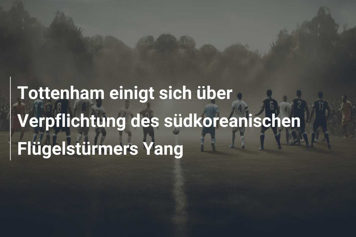 Tottenham einigt sich über Verpflichtung des südkoreanischen Flügelstürmers Yang