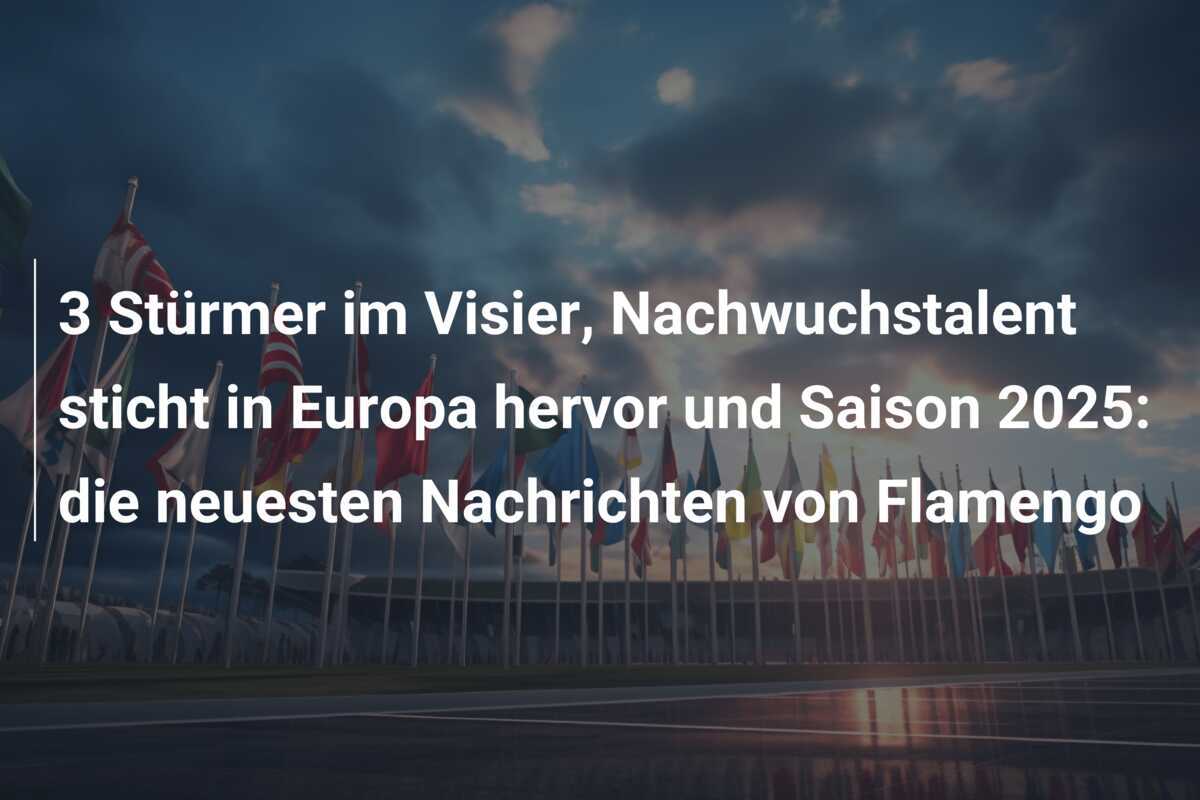 3 Stürmer im Visier, Nachwuchstalent sticht in Europa hervor und Saison 2025: die neuesten Nachrichten von Flamengo