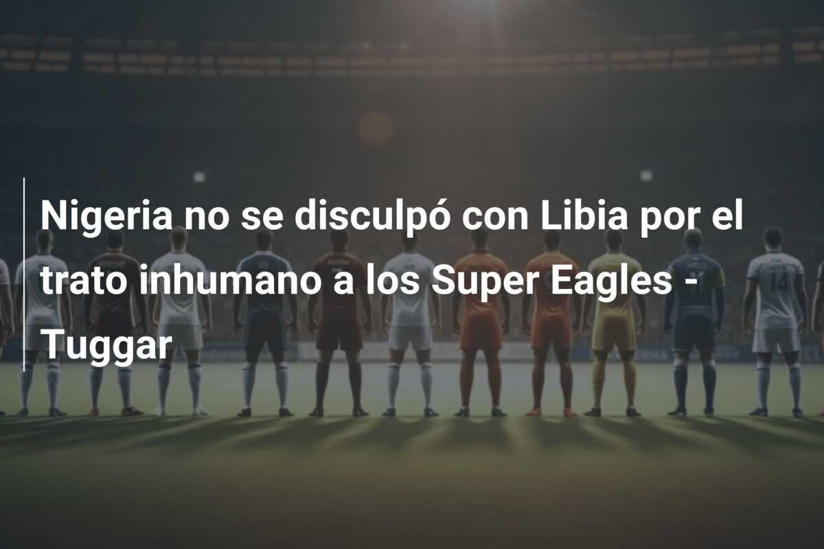 Nigeria no se disculpó con Libia por el trato inhumano a los Super Eagles - Tuggar