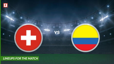 Suiza vs Colombia: alineaciones para el partido