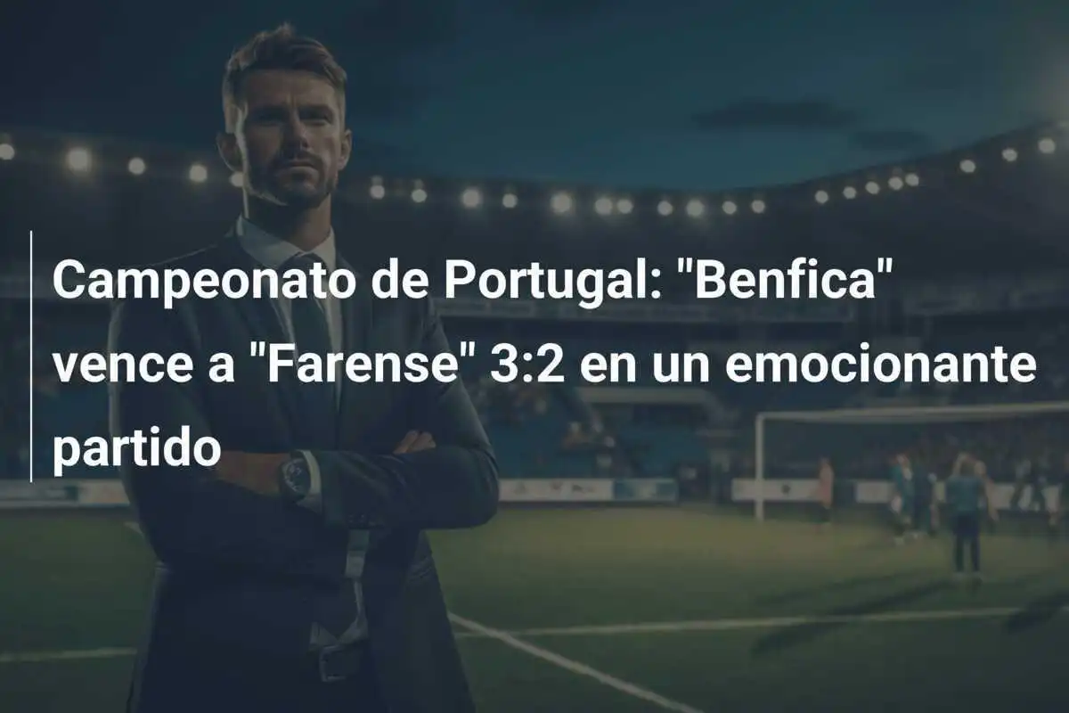 Campeonato de Portugal: "Benfica" vence a "Farense" 3:2 en un emocionante partido