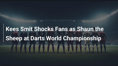 Kees Smit Épate les Fans en Shaun the Sheep au Mondial de Darts