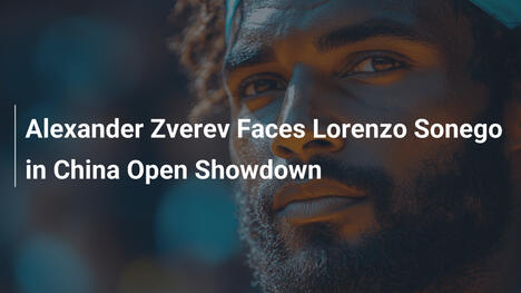 Alexander Zverev im Duell mit Lorenzo Sonego beim China Open