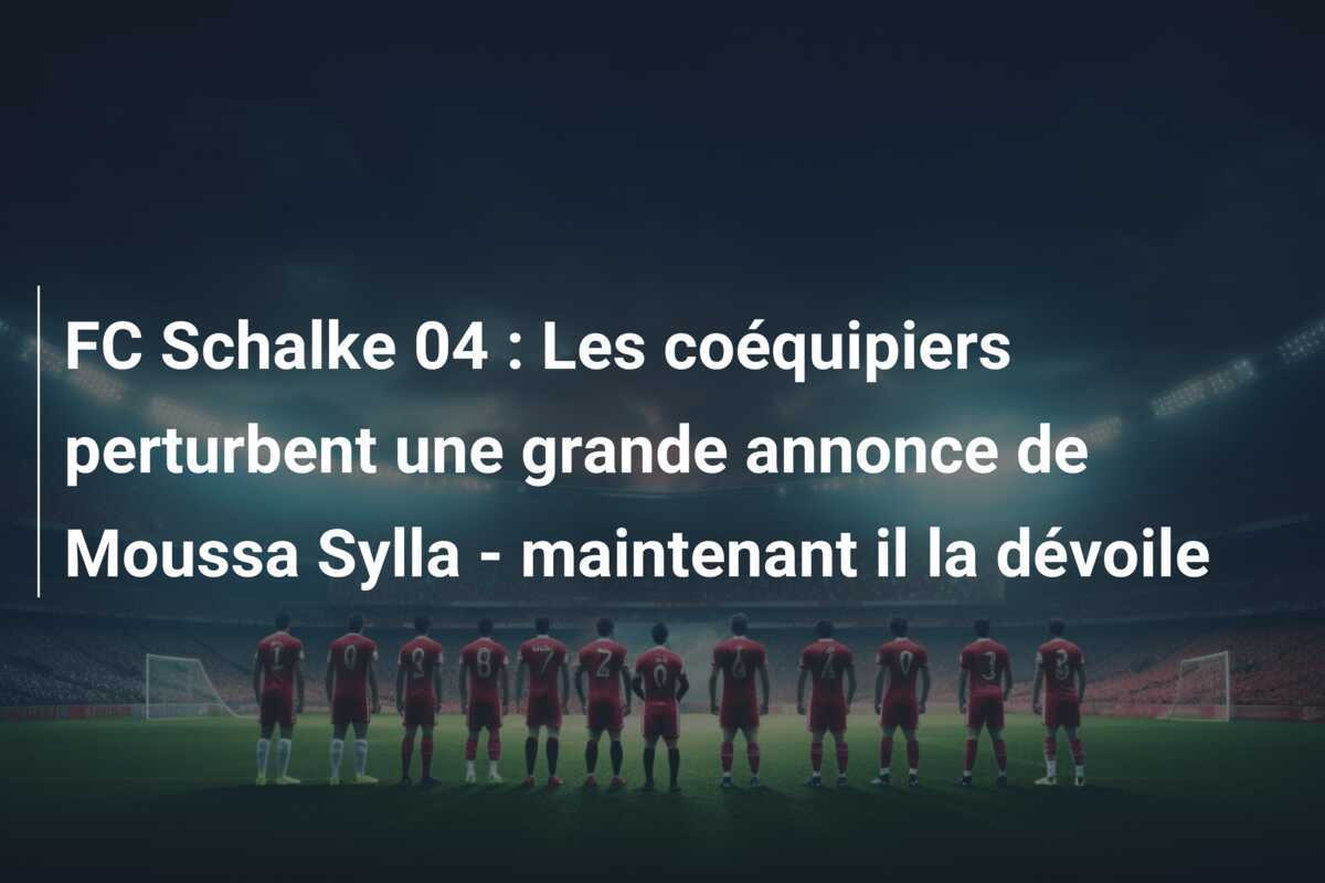 FC Schalke 04 : Les coéquipiers perturbent une grande annonce de Moussa Sylla - maintenant il la dévoile