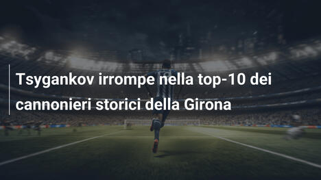 Tsygankov irrompe nella top-10 dei cannonieri storici della Girona