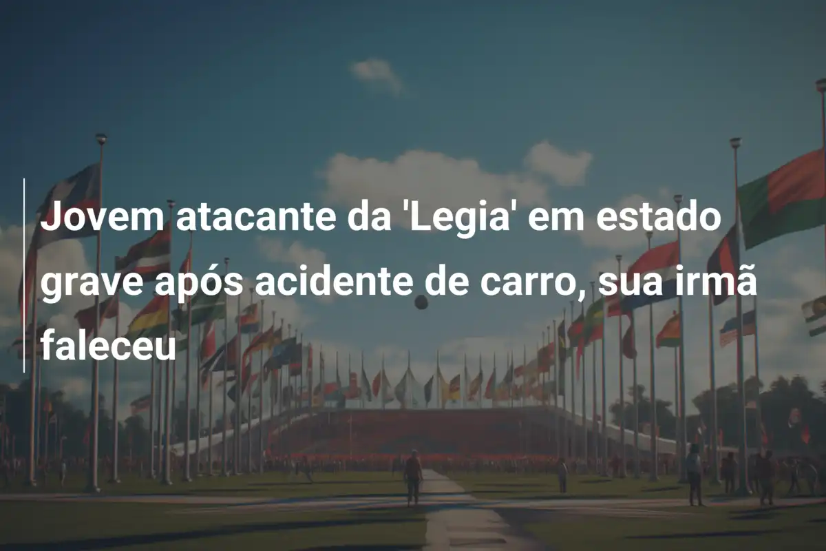 Jovem atacante da 'Legia' em estado grave após acidente de carro, sua irmã faleceu
